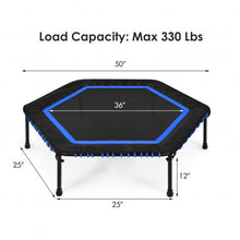 Load image into Gallery viewer, 50&quot; Hexagonal Fitness Trampoline Exercise Rebounder with Pad-Blue
