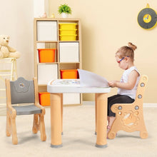 Load image into Gallery viewer, Adjustable Kids Activity Play Table and 2 Chairs Set withStorage Drawer-Natural
