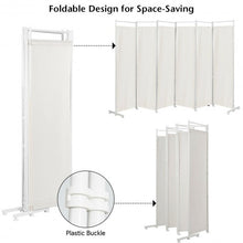 Load image into Gallery viewer, 6-Panel Room Divider Folding Privacy Screen -White
