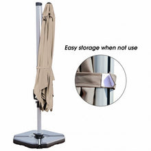 Load image into Gallery viewer, 10 Ft 360 Degree Tilt Aluminum Square Patio Offset Cantilever Umbrella-Tan
