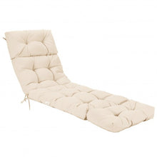 Load image into Gallery viewer, 73&quot; Lounge Chaise Cushion Padded Recliner for Indoor and Outdoor-Beige
