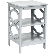 Load image into Gallery viewer, 3-tier Nightstand Sofa Side End Accent Table-Gray
