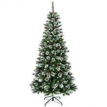 Load image into Gallery viewer, 7 ft Snow Flocked Artificial Christmas Hinged Tree
