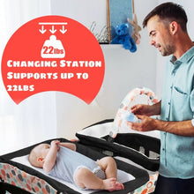 Load image into Gallery viewer, 4-in-1 Convertible Portable Baby Playard with Changing Station-Pink
