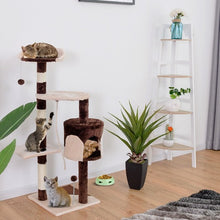 Load image into Gallery viewer, 43&quot; Cat Tree Kitten Activity Tower with Scratching Posts-Coffee
