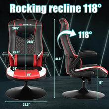 Load image into Gallery viewer, 360 Degree Swivel Rocking Racing Style Gaming Chair-Red

