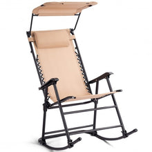 Load image into Gallery viewer, Zero Gravity Folding Rocking Chair Rocker Porch-Beige
