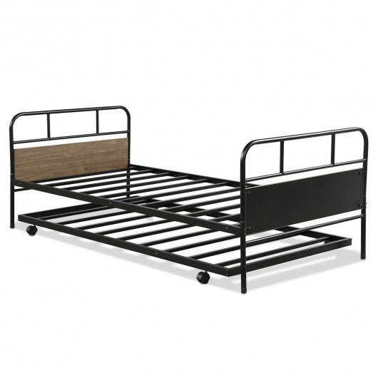 Twin Daybed and Trundle Frame Set Trundle Day Bed