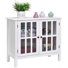 Load image into Gallery viewer, Glass Door Sideboard Console Storage Buffet Cabinet
