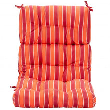 Load image into Gallery viewer, 22" x 44" Tufted Outdoor Patio Chair Seating Pad-Red &amp; Orange
