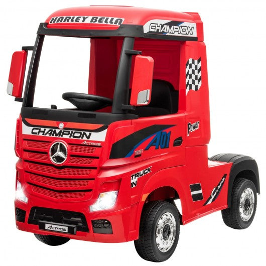 12 V Mercedes Benz Actros Electric Kids Ride on Truck w/ Remote Control & MP3