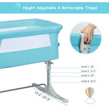 Load image into Gallery viewer, Travel Portable Baby Bed Side Sleeper  Bassinet Crib with Carrying Bag-Green
