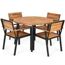 Load image into Gallery viewer, 5 pcs Patio Dining Chair Set with Umbrella Hole
