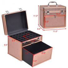 Load image into Gallery viewer, Nail Polish Beauty Makeup Case w/ Slide out Drawer
