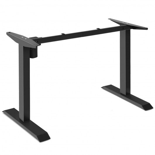 Electric Sit to Stand Adjustable Desk Frame with Button Controller-Black