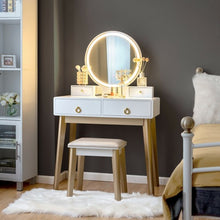 Load image into Gallery viewer, Set 3 Makeup Vanity Table Color Lighting Jewelry Divider Dressing Table-White
