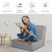 Load image into Gallery viewer, Convertible Lounger Folding Sofa Sleeper Bed-Gray
