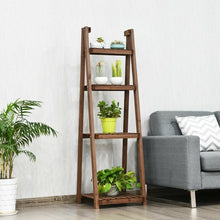 Load image into Gallery viewer, Folding Flower Stand Rack Wood Plant Storage Display Shelf
