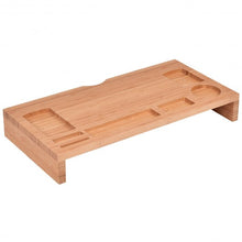 Load image into Gallery viewer, Bamboo Monitor Stand Riser Storage Laptop Desktop
