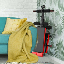 Load image into Gallery viewer, Multi-Functional Foldable Weight Bench Adjustable Sit-up Board with Monitor-Red
