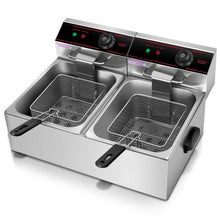 Load image into Gallery viewer, 5000W Dual Tank Electric Countertop Deep Fryer
