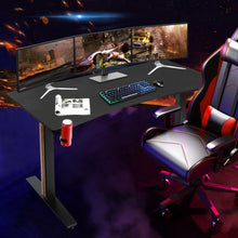 Load image into Gallery viewer, 63&quot; Gaming Desk T- Shaped Computer Desk Gamer Table-Black
