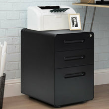 Load image into Gallery viewer, 3-Drawer Mobile File Cabinet with Anti-tilt Mechanism Legal-Black
