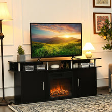 Load image into Gallery viewer, 63&quot; TV Entertainment Console Center with 2 Cabinets-Black
