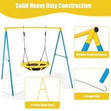 Load image into Gallery viewer, Swing Set w/40"� Saucer Tree Swing &amp; Heavy Duty A-Frame Metal Swing Stand Combo
