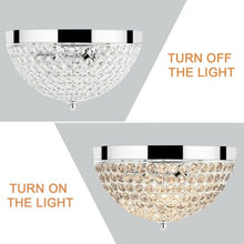 Load image into Gallery viewer, 3 Lights Living Room Crystal Ceiling Light Fixture
