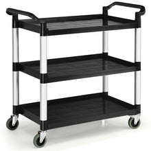 Load image into Gallery viewer, 3-Shelf Utility Service Cart Aluminum Frame 490lbs Capacity with Casters
