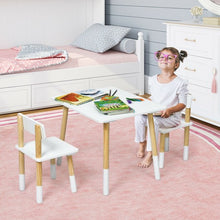Load image into Gallery viewer, Kids Wooden Table &amp; 2 Chairs Set-White
