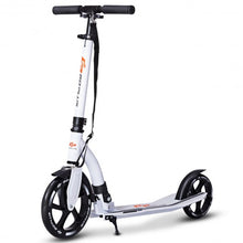 Load image into Gallery viewer, Adjustable Foldable Aluminum Kids Kick Scooter w/ Shoulder Strap-White
