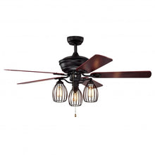 Load image into Gallery viewer, 52&quot; Electric Ceiling Fan with 5 Blades and 3 Lights for Living Room and Bedroom
