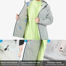 Load image into Gallery viewer, Women&#39;s Waterproof &amp; Windproof Rain Jacket with Velcro Cuff-Gray-XL
