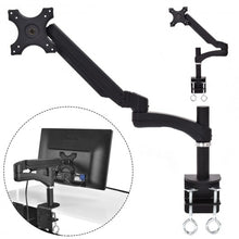 Load image into Gallery viewer, Single Arm TV LCD Monitor Desk Mount Stand Bracket Swivel Gas Spring up to 27&quot;
