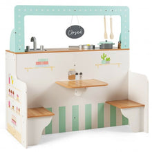 Load image into Gallery viewer, 2 in 1 Kids Wooden Pretend Cooking Playset Toy
