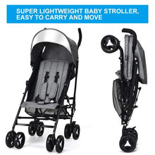 Load image into Gallery viewer, Foldable Lightweight Baby Infant Travel Umbrella Stroller-Dark Gray
