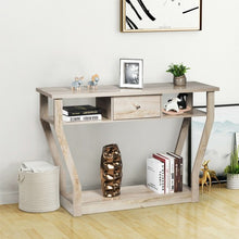 Load image into Gallery viewer, Modern Sofa Accent Table with Drawer-Gray

