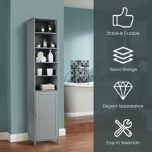 Load image into Gallery viewer, 72&#39;&#39; Free Standing Tall Floor Bathroom Storage Cabinet-Gray
