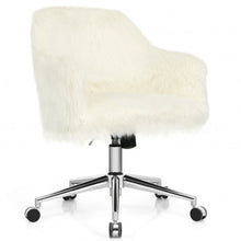Load image into Gallery viewer, Modern Fluffy Faux Fur Vanity Office Chair for Teens Girls-Beige
