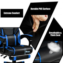 Load image into Gallery viewer, Massage Gaming Chair with Footrest and Lumbar Support
