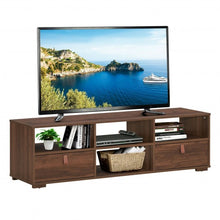 Load image into Gallery viewer, TV Stand Entertainment Media Center Console for TV&#39;s up to 60&quot; w/ Drawers Walnut
