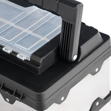 Load image into Gallery viewer, 18&quot; Tool Box Stainless Steel and Plastic Portable Organizer with Lid
