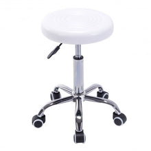 Load image into Gallery viewer, Adjustable Hydraulic Salon Rolling Swivel Stool-White
