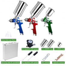 Load image into Gallery viewer, 3 HVLP Auto Paint Car Primer Air Spray Gun Kit
