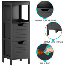 Load image into Gallery viewer, Bathroom Wooden Floor Cabinet Multifunction Storage Rack Stand Organizer-Black
