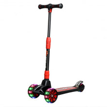 Load image into Gallery viewer, Adjustable Height Folding Aluminum Kids Kick Scooter-Black
