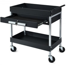 Load image into Gallery viewer, 2-Shelf Heavy Duty Tool Cart Service Cart with Lock Drawer &amp; Wheels
