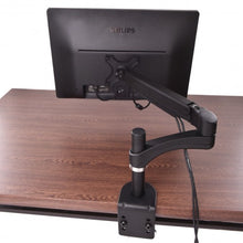 Load image into Gallery viewer, Single Arm TV LCD Monitor Desk Mount Stand Bracket Swivel Gas Spring up to 27&quot;
